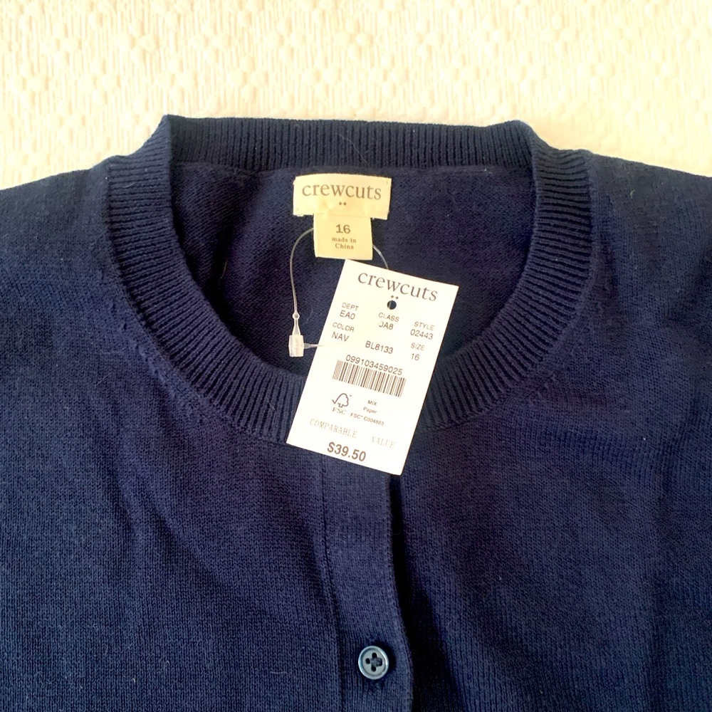 Crewcuts | Kids 16 cardigan navy blue new w tag